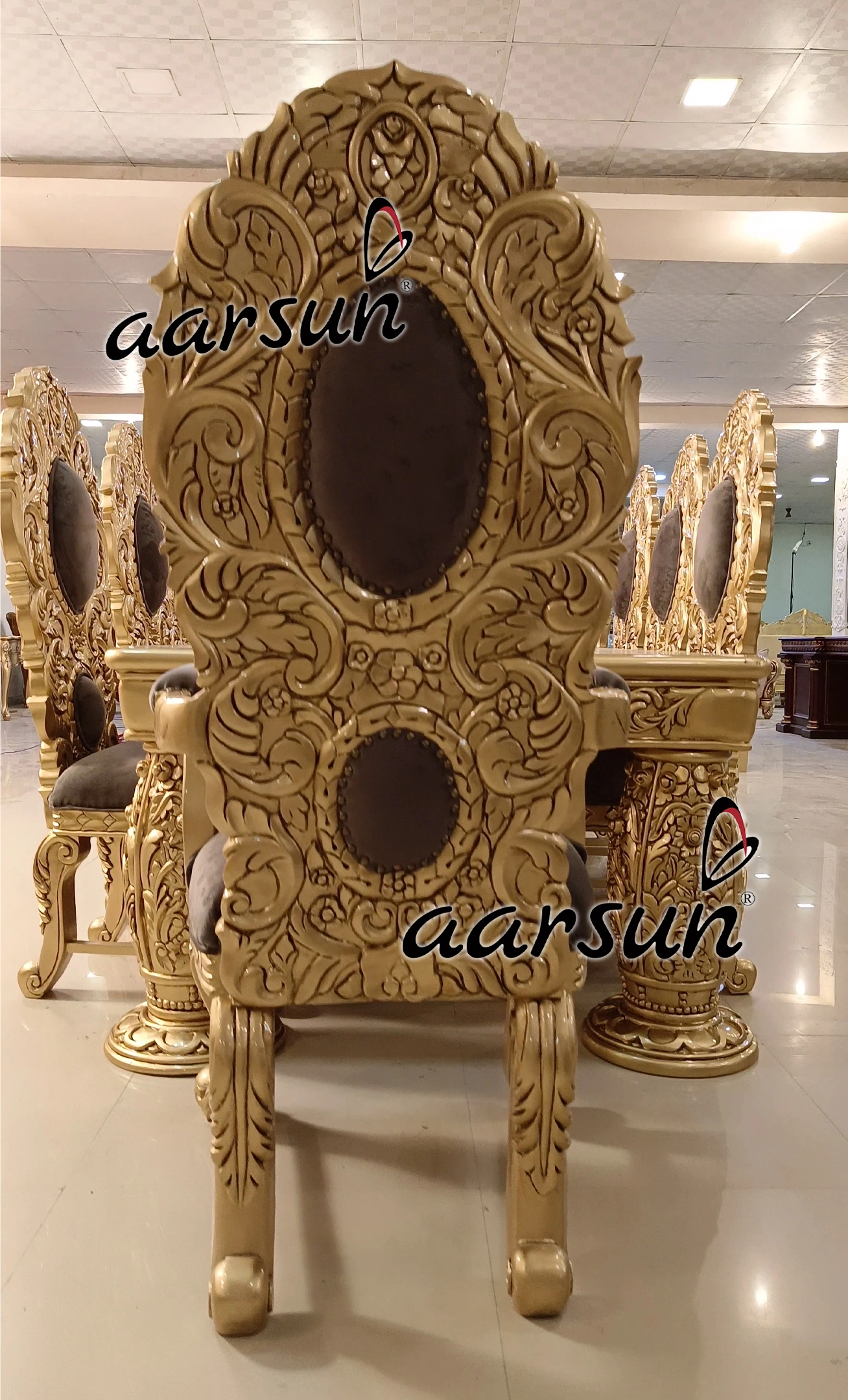 Double torrent galaxy Carved 6 Seater Dining in Teak Wood 2025