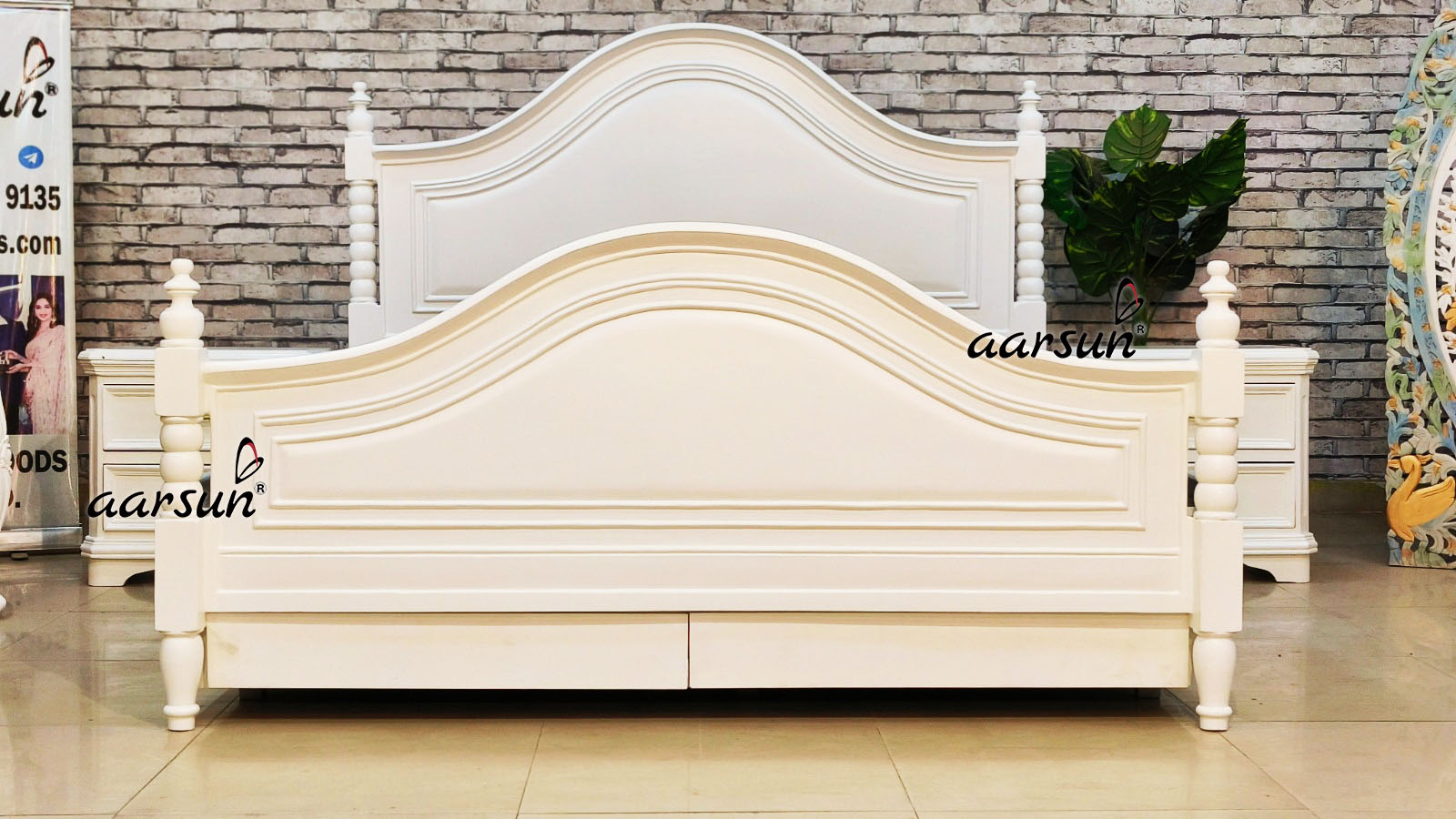 Modern audiobookbay  Bedroom Set in Satin White Polish 2025