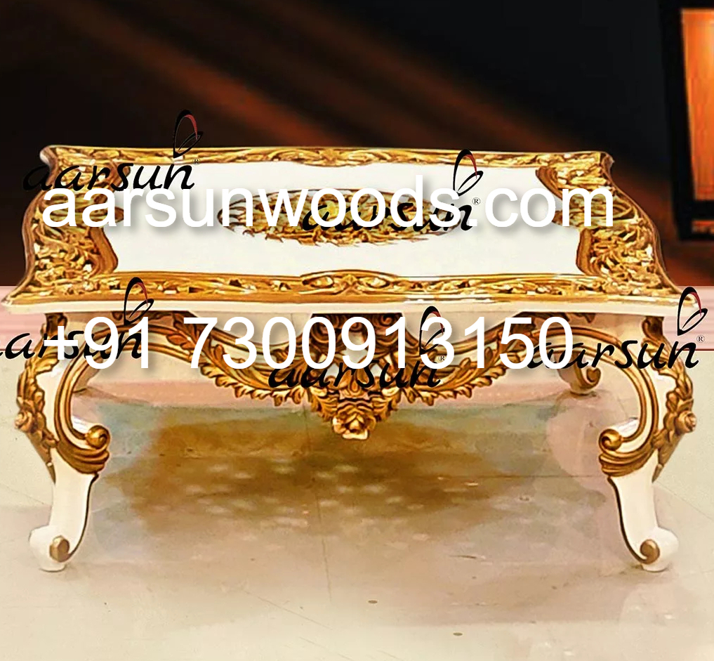 Majestic Teak Table with Handcrafted Carved Design 2025
