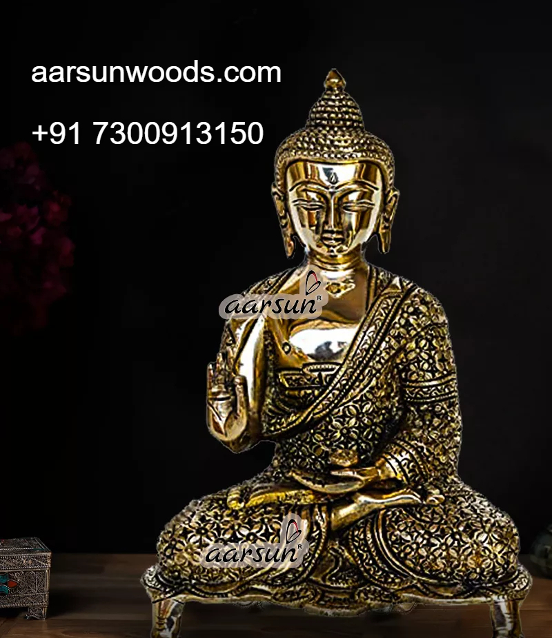 Antique Brass Buddha Sculpture  Peaceful Vibes at Home  2025