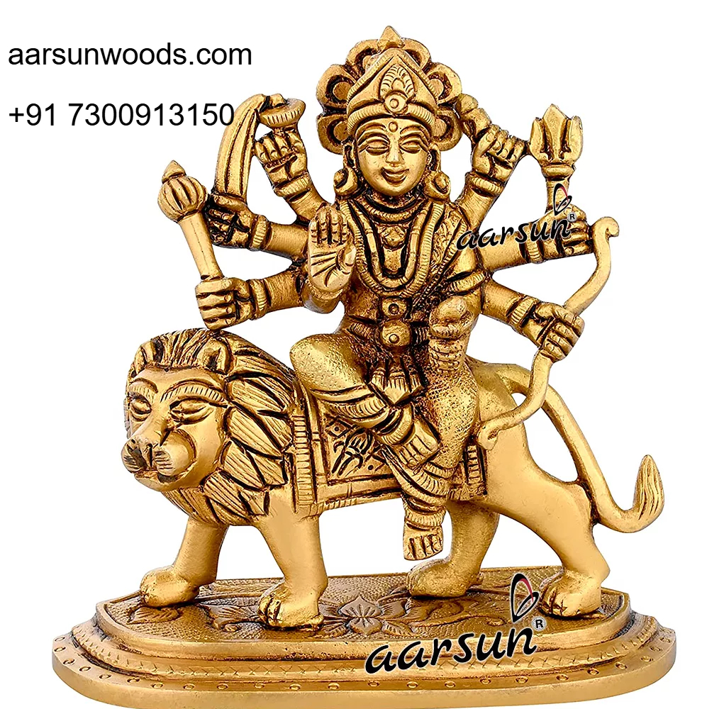 Decorative Brass Durga Sherawali Statue  Perfect for Navratri  2025