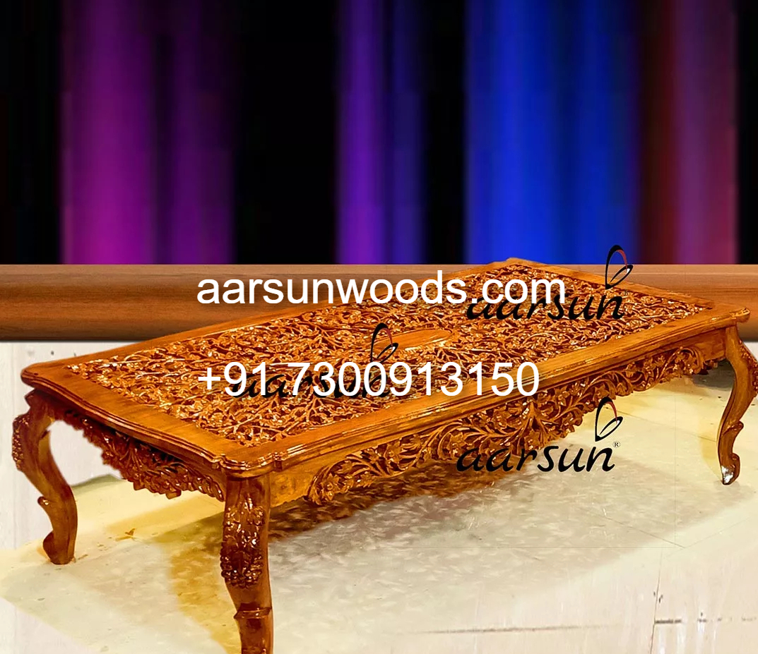Unique Handcrafted Coffee Table  Real Wood Finish 2025