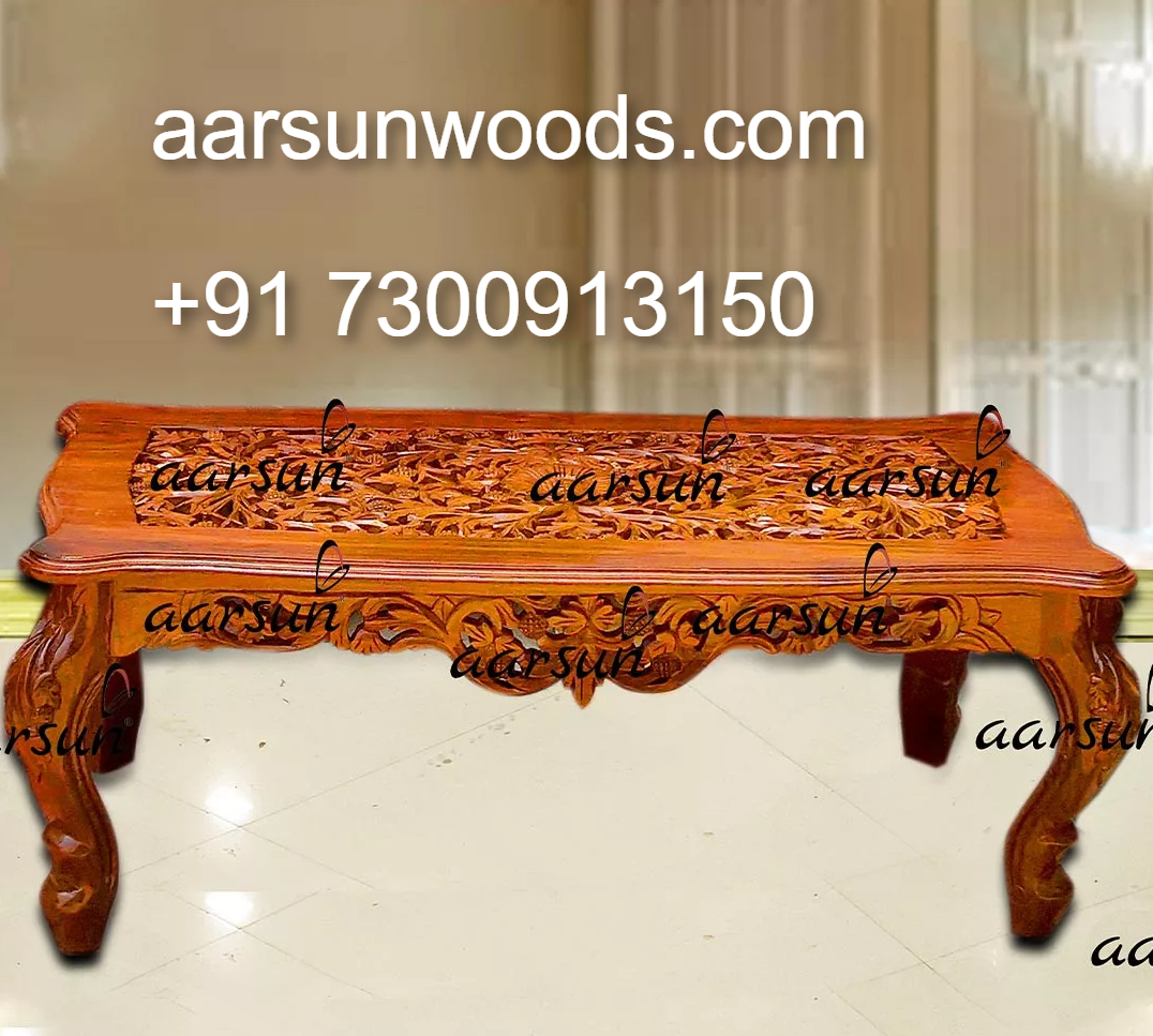 Premium White & Gold Finish Wooden Centerpiece Table 2025