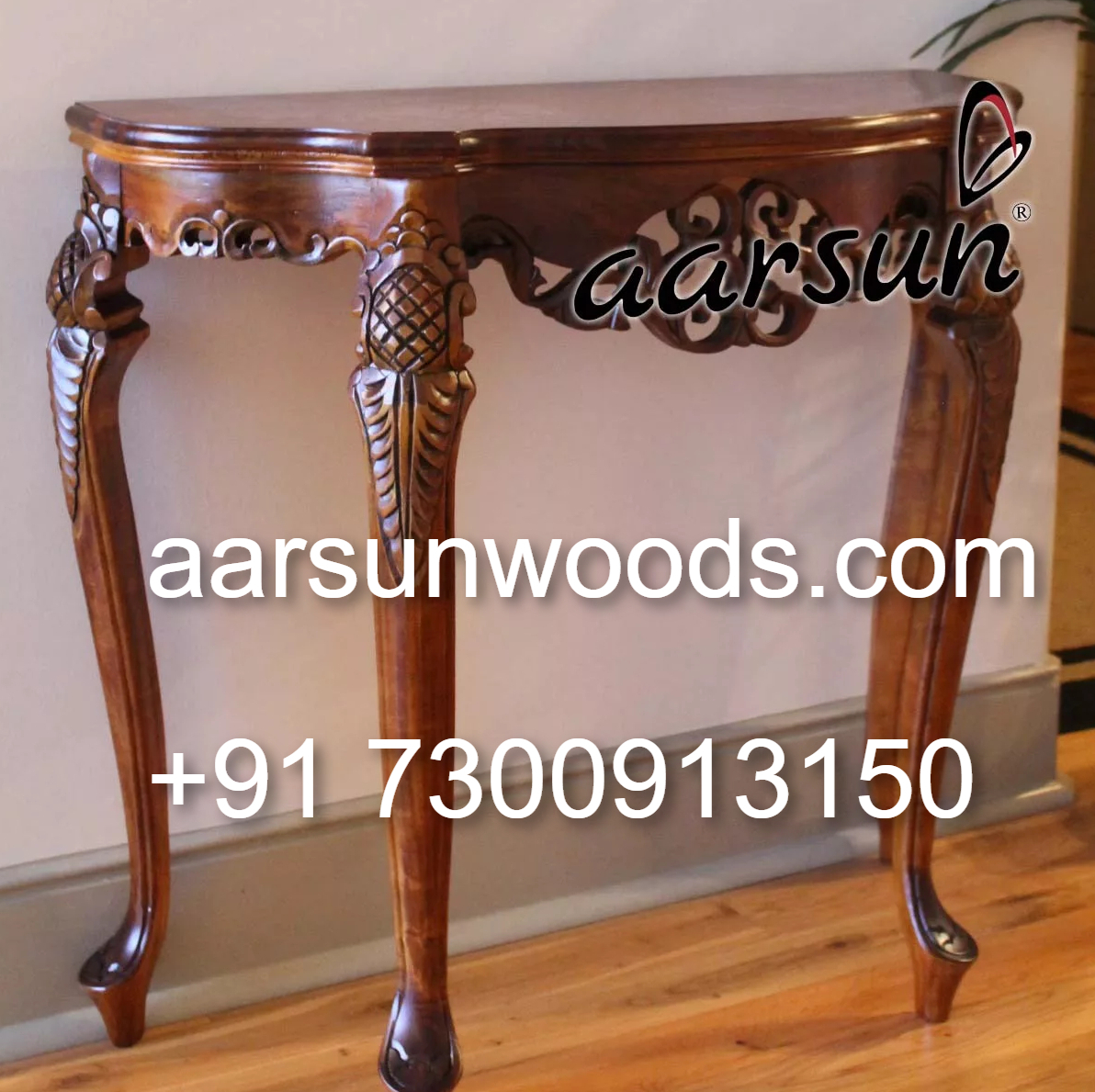 Crafted Wood Console Table with Heritage Look 2025