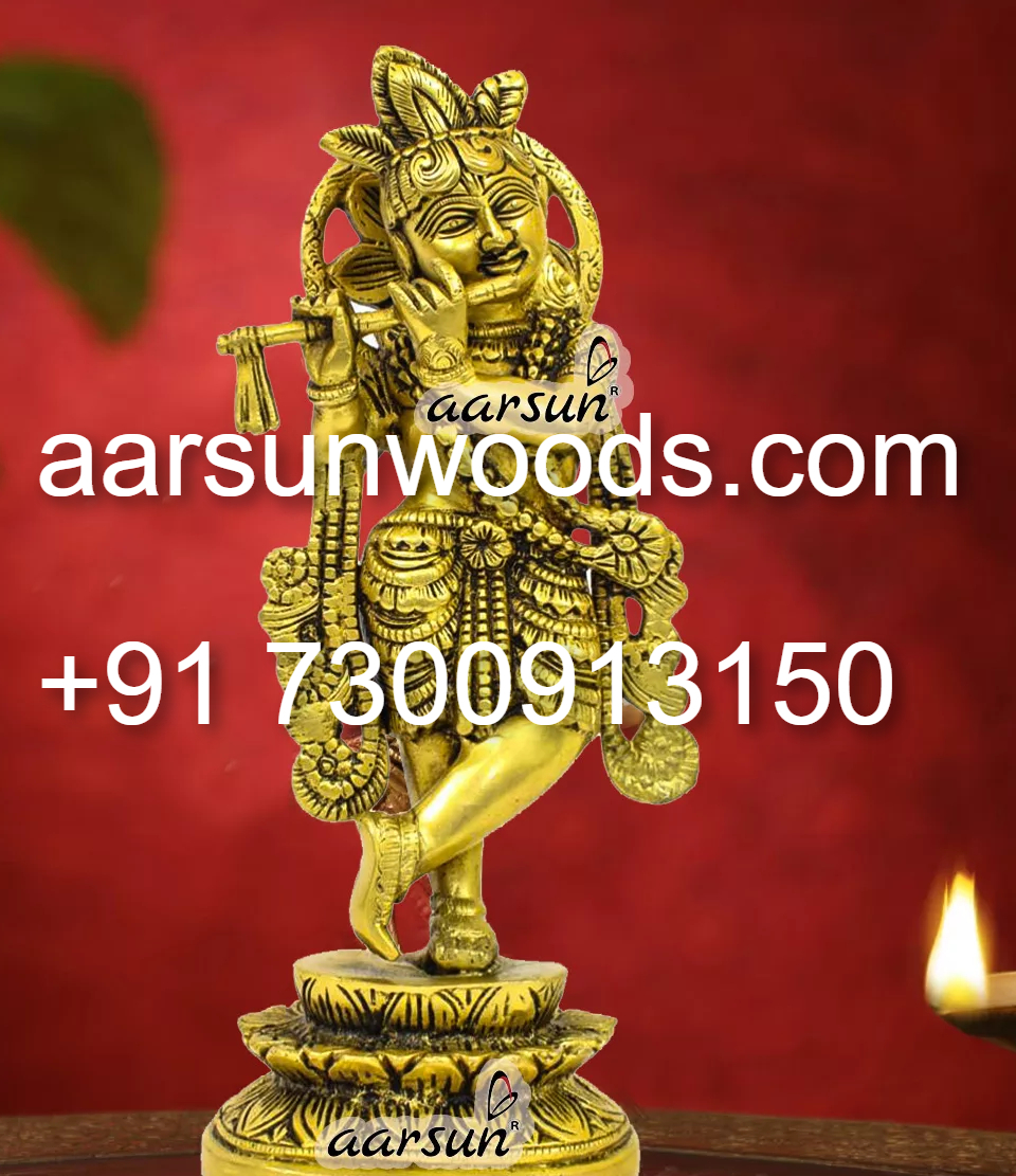 Small Brass Laddu Gopal Statue – Ideal for Office Desk or Car 2025