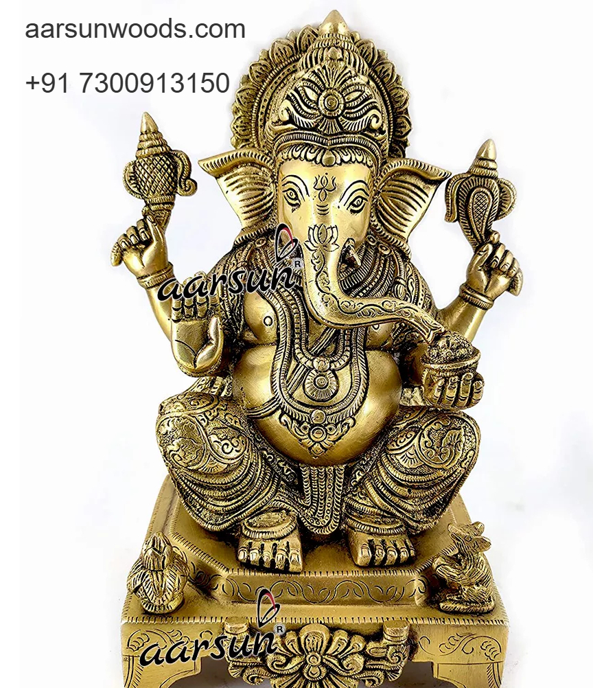 Unique Brass Lord Ganesha Idol  Artisan Excellence for Spiritual Ambience 2025