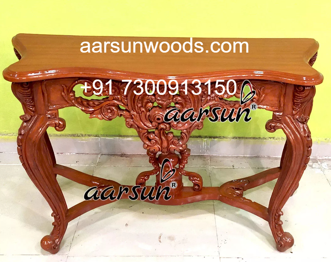 Organic Charm Console with Natural Wood Polish 2025