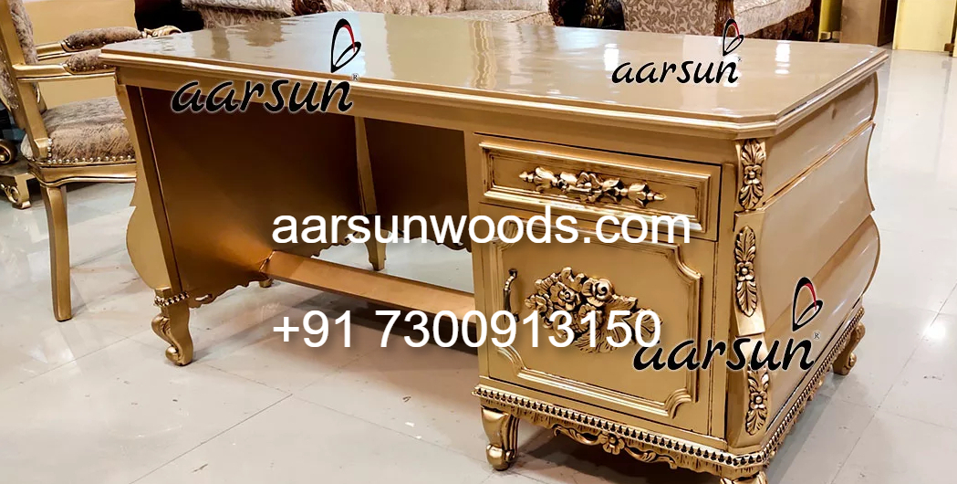 Vintage Prestige Office Furniture  Gold and Teak Harmony  2025