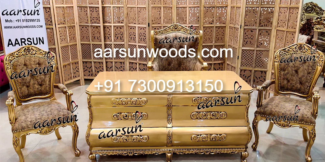 Vintage Prestige Office Furniture  Gold and Teak Harmony  2025