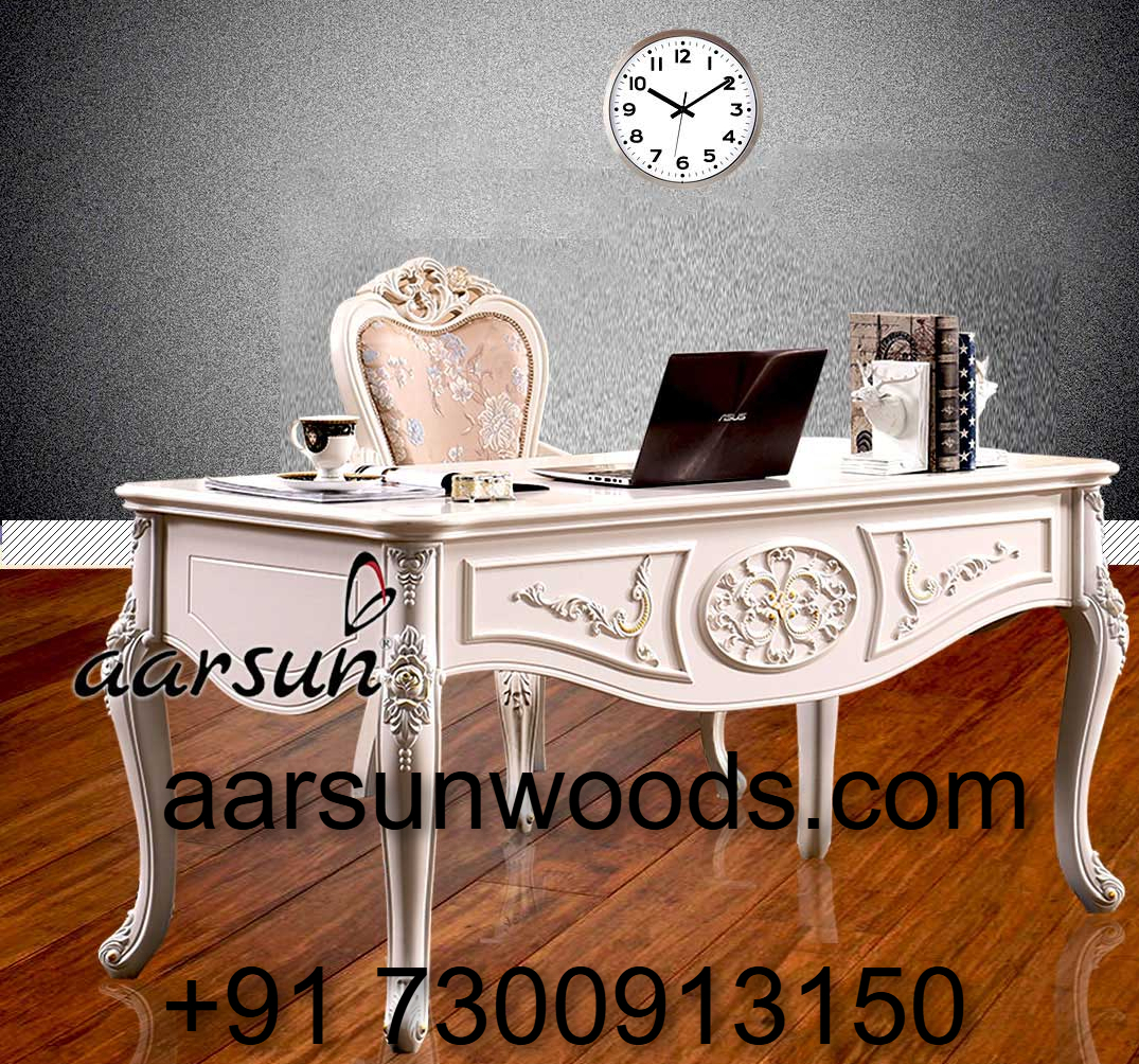 Handcrafted Solid Wood Office Furniture Table & Chair Combo  2025