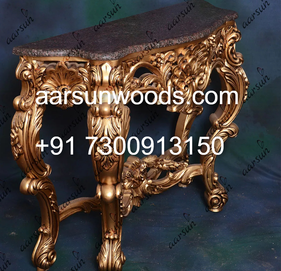 Exquisite Handcrafted Teak Console with Botanical Motif 2025