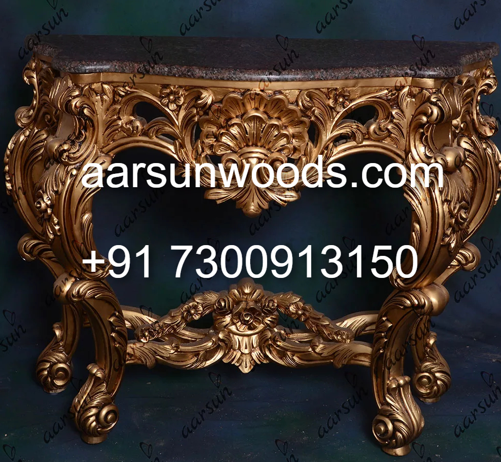 Exquisite Handcrafted Teak Console with Botanical Motif 2025