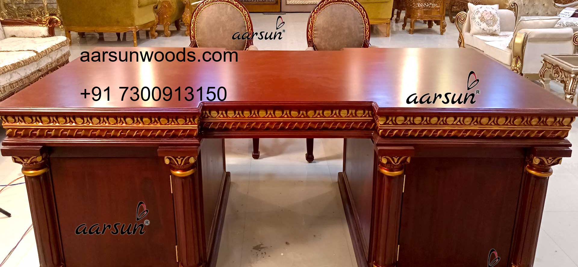 Executive Wooden Office Table with Comfortable Chair  2025