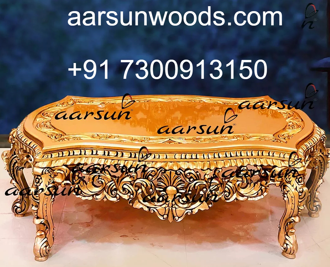 Ultra Royal Touch  Center Table in Rich Gold Finish  2025