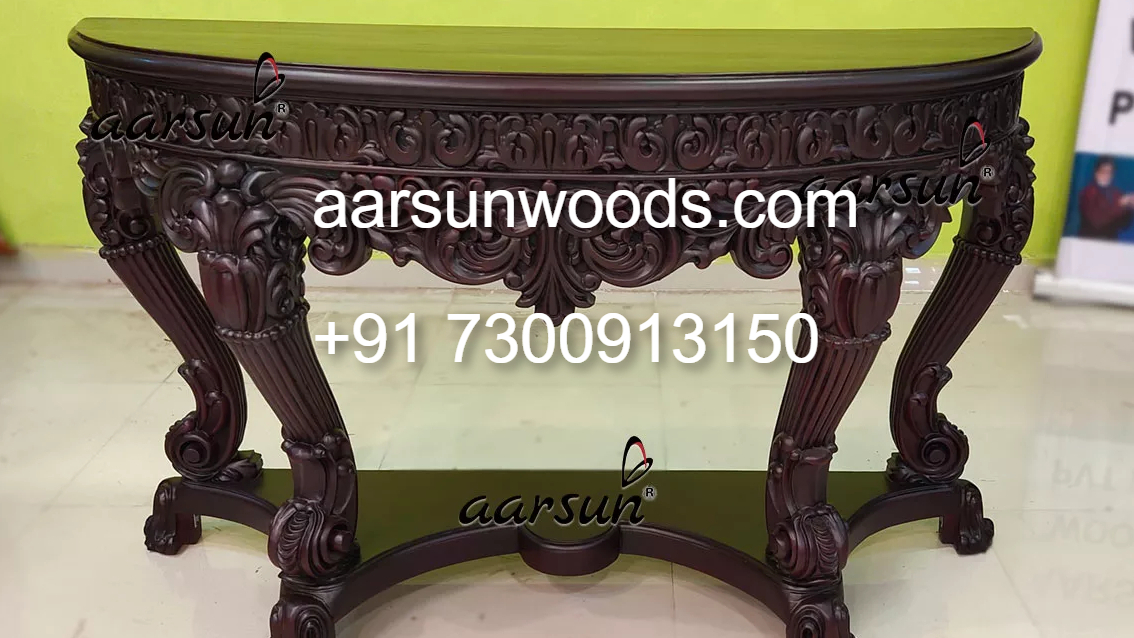 Classic Entryway Console Table Rustic Wood Look  2025