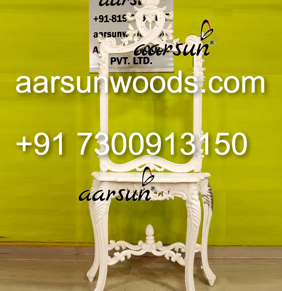 Glamorous Console Table in Satin White and Mirror 2025