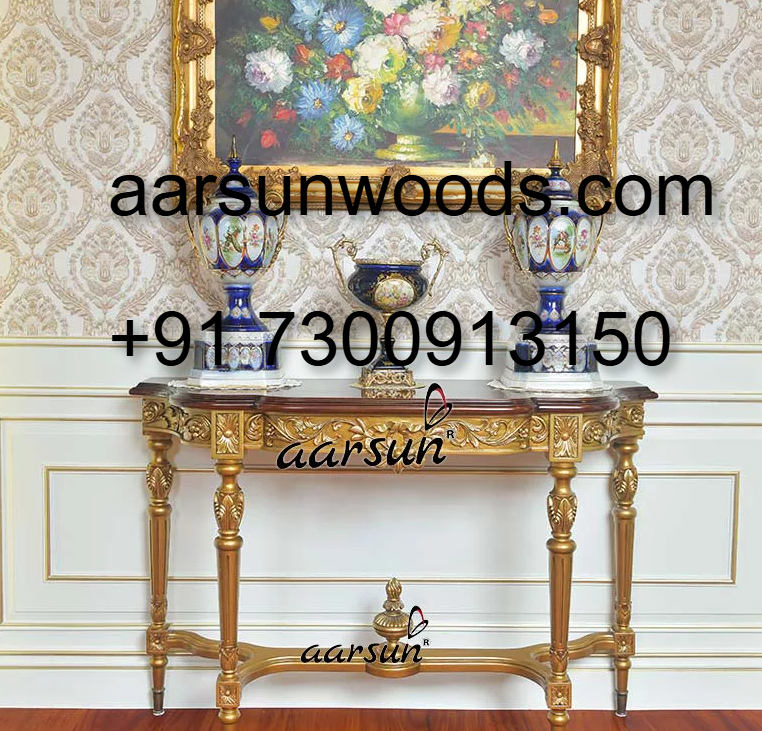 Traditional Wooden Console Table with Elegant Finish 2025