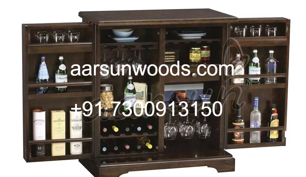 Vintage Vibes  Wooden Bar Cabinet for Home Bars 2025