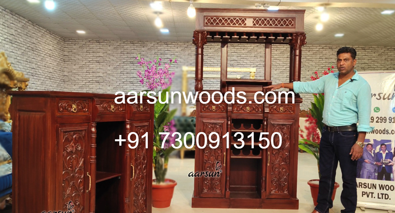 Majestic Wooden Bar Unit  Handcrafted with Swivel Doors  2025