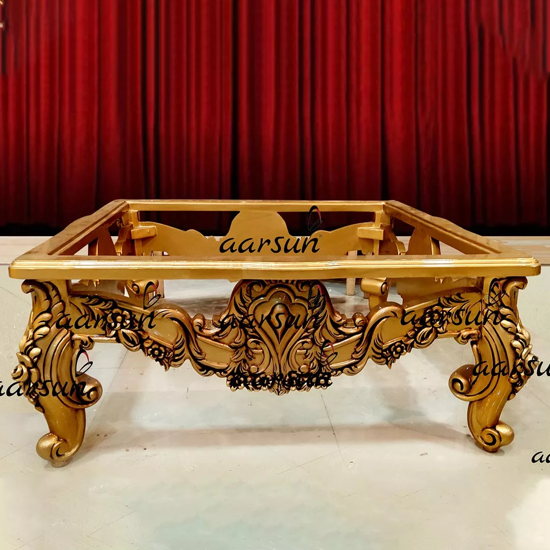 Bold Gold Finish Center Table for Luxe Living 2025