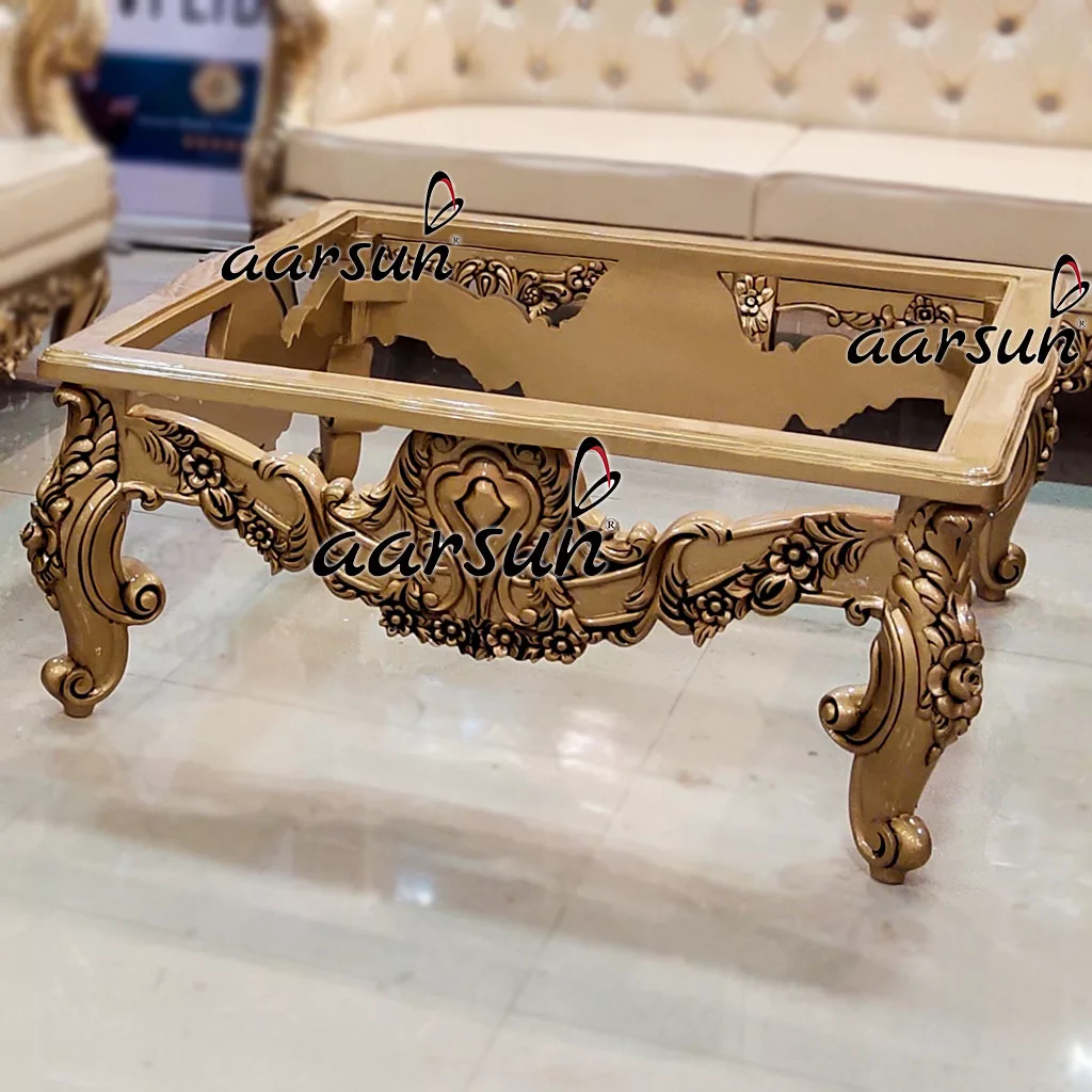 Bold Gold Finish Center Table for Luxe Living 2025