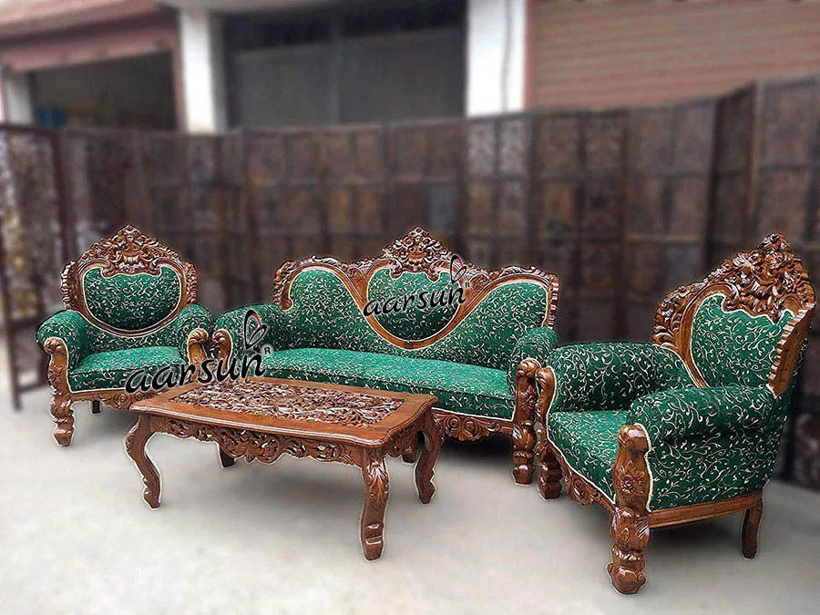 Trendy Green Sofa Set for Modern Living Room 2025