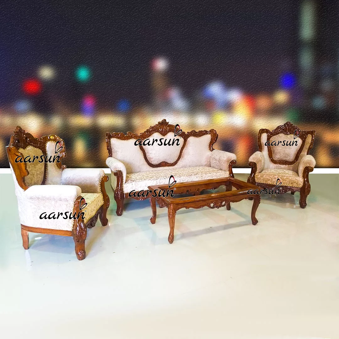 Hand-Carved 5 Seater Sofa Set Perfect Blend of Art and Comfort 2025