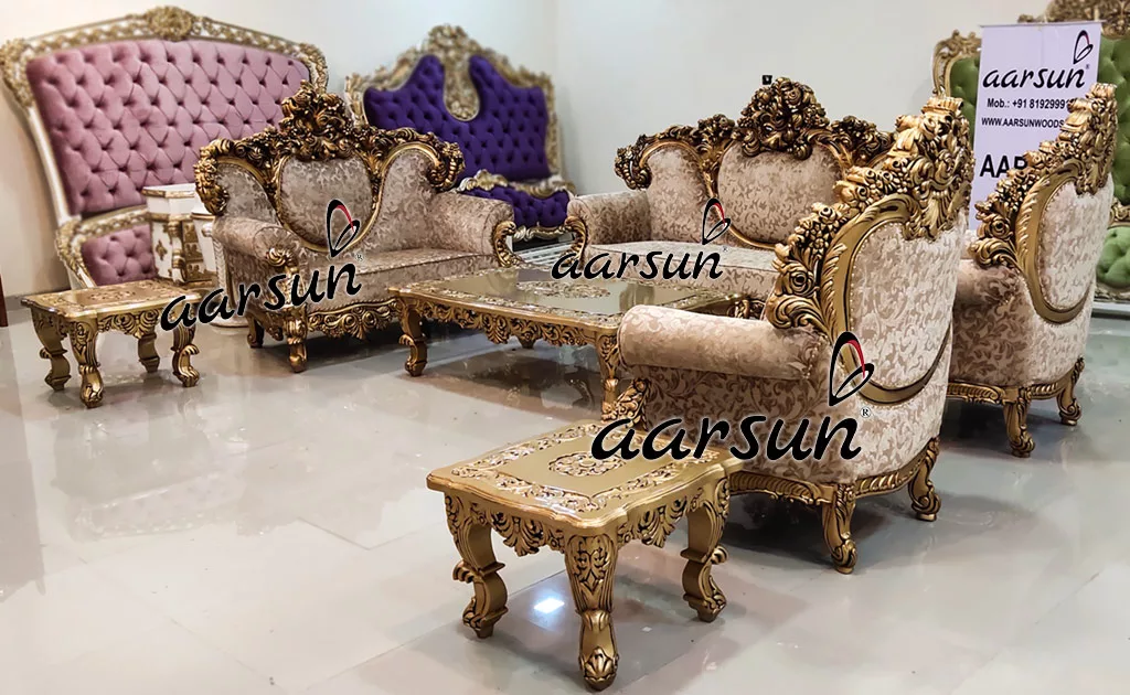 Pure Gold Premium Luxury Sofa Set Collection 2025