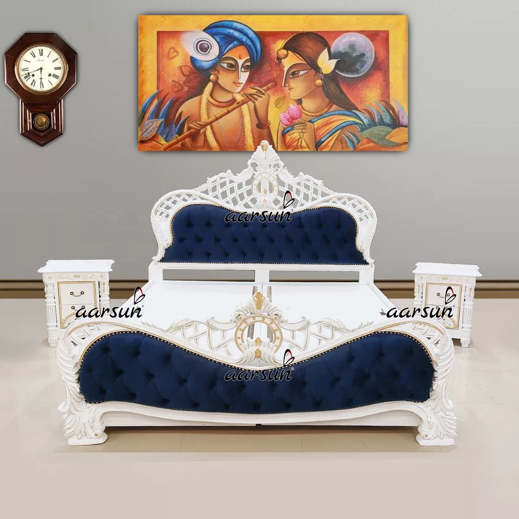 White Gold Wonders Luxury Bed Crafted to Perfection 2025