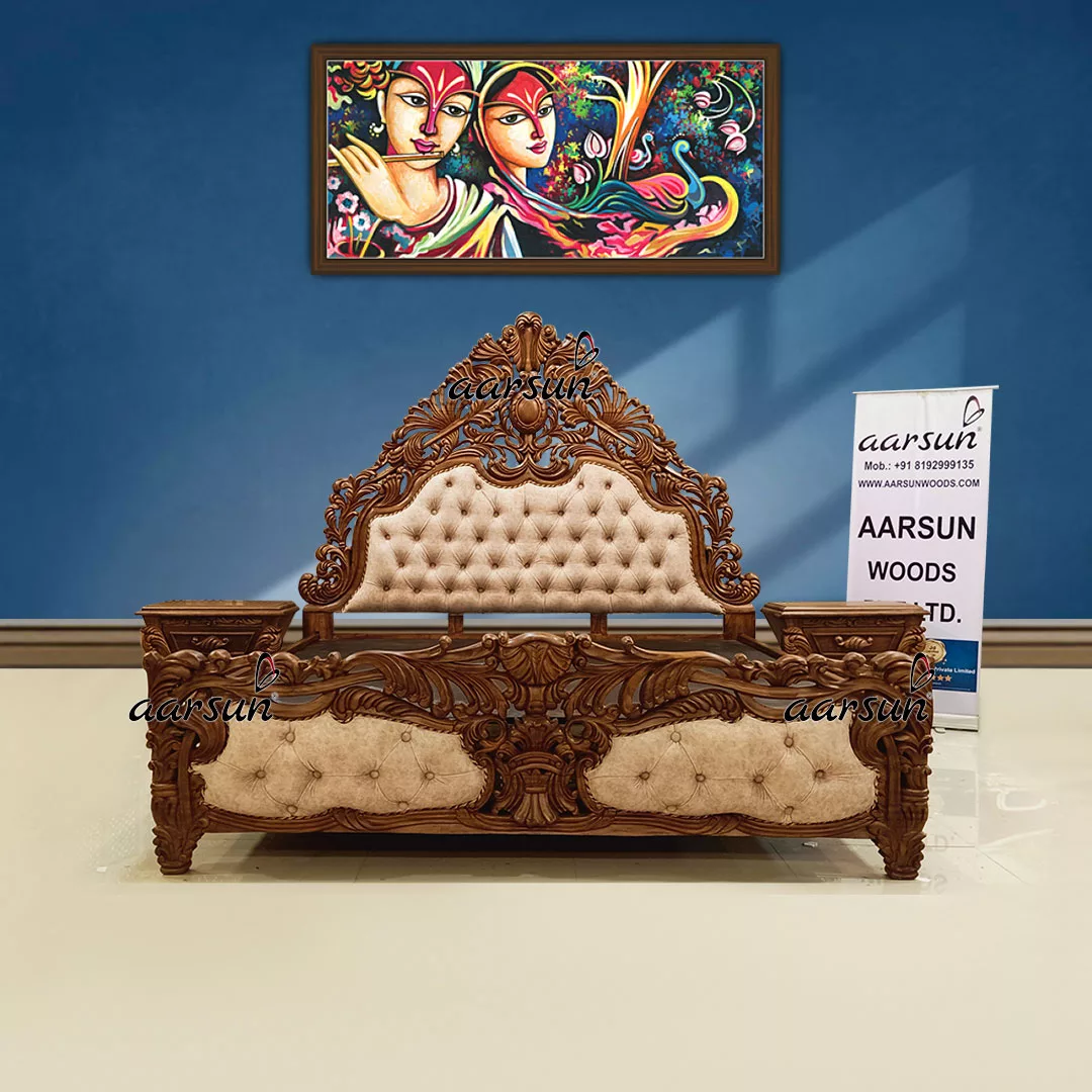 Matte Finish Super King Size Bed Perfect for Large Room 2025