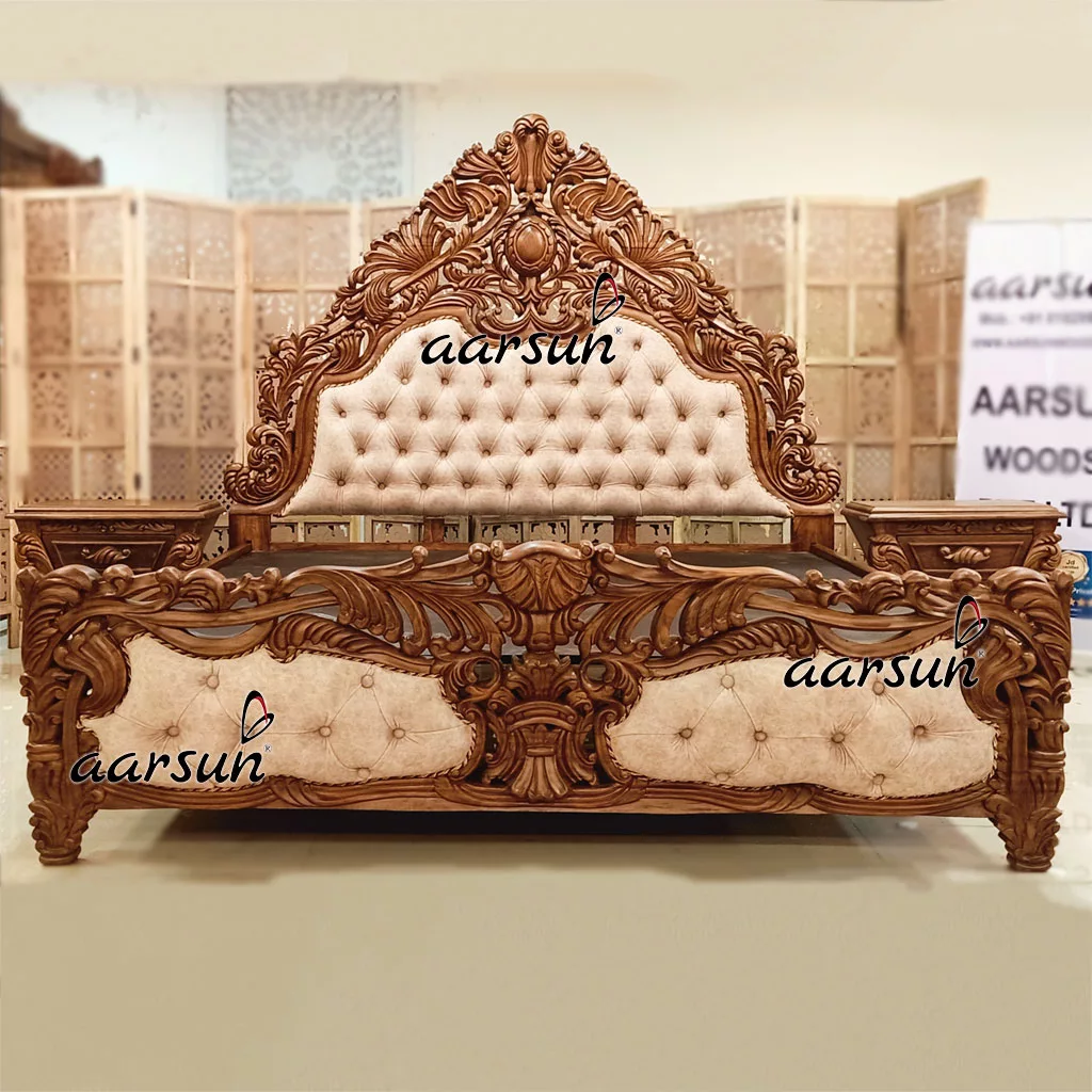 Matte Finish Super King Size Bed Perfect for Large Room 2025