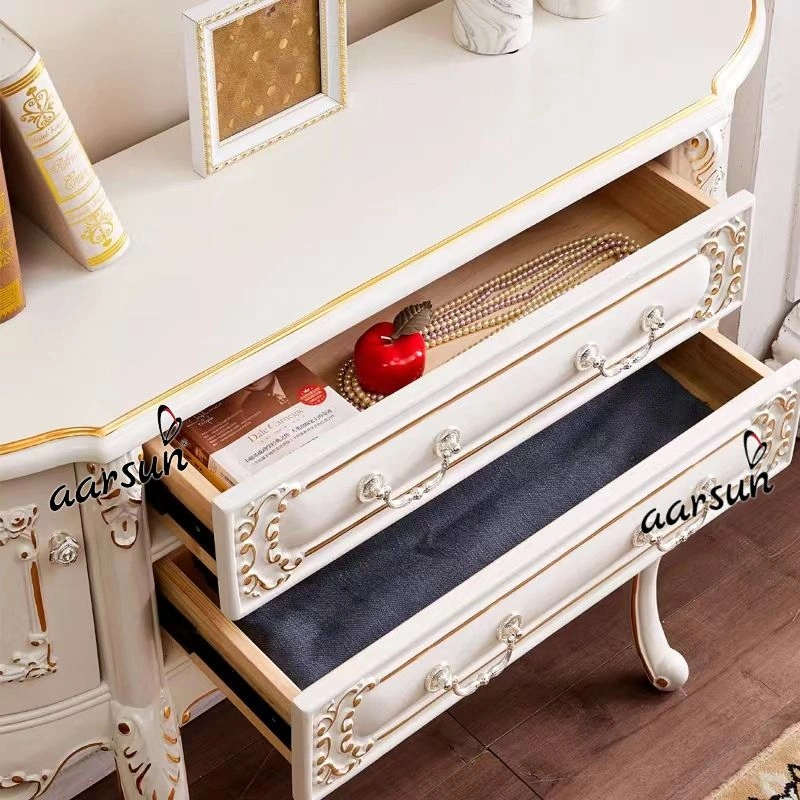 Stylish White Console Table with Drawers for Home