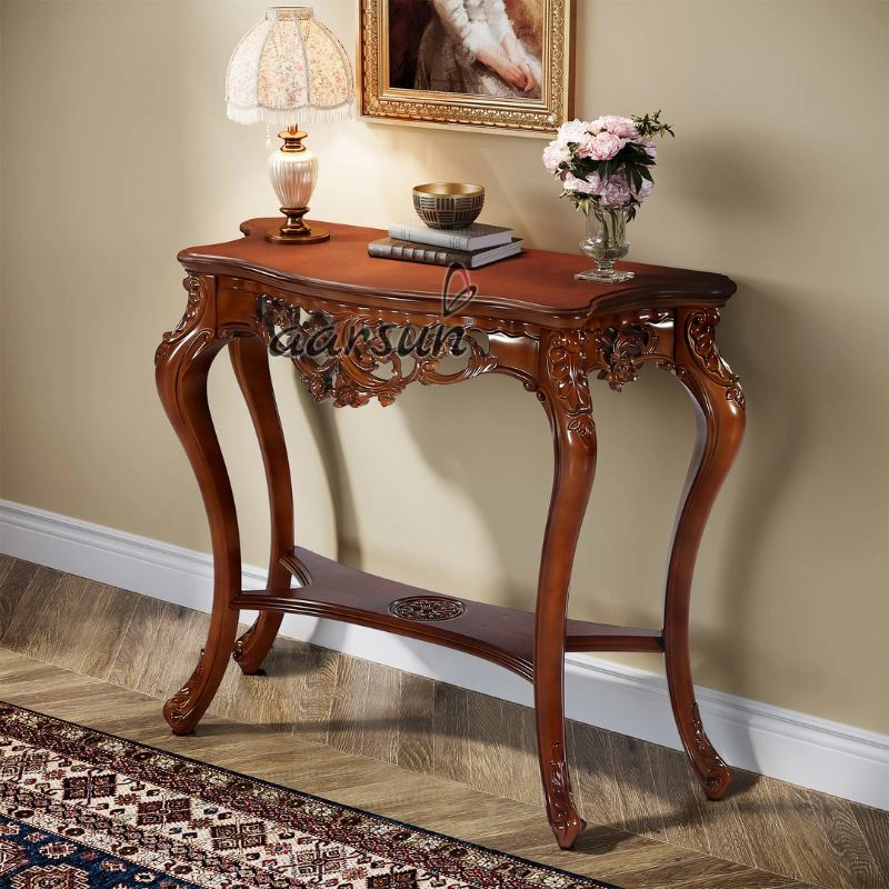 Modern Solid Wood Console Table for Living Room
