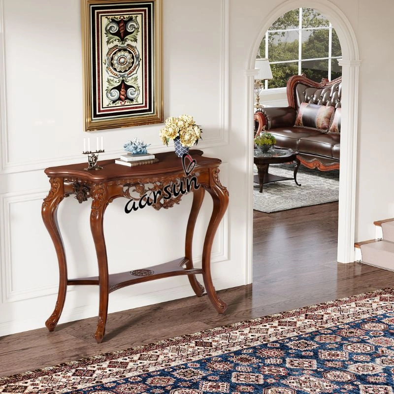 Modern Solid Wood Console Table for Living Room