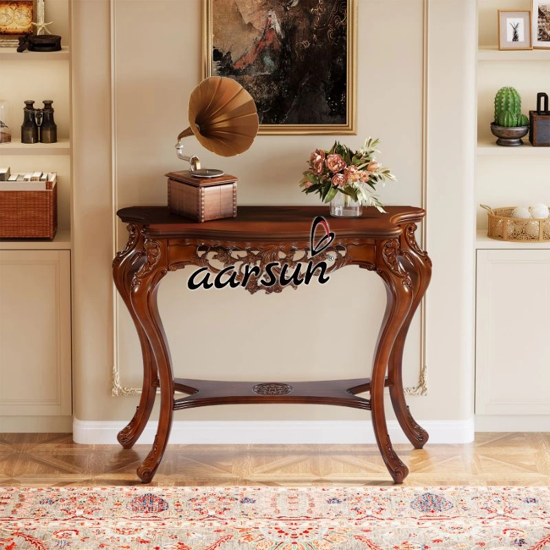 Modern Solid Wood Console Table for Living Room