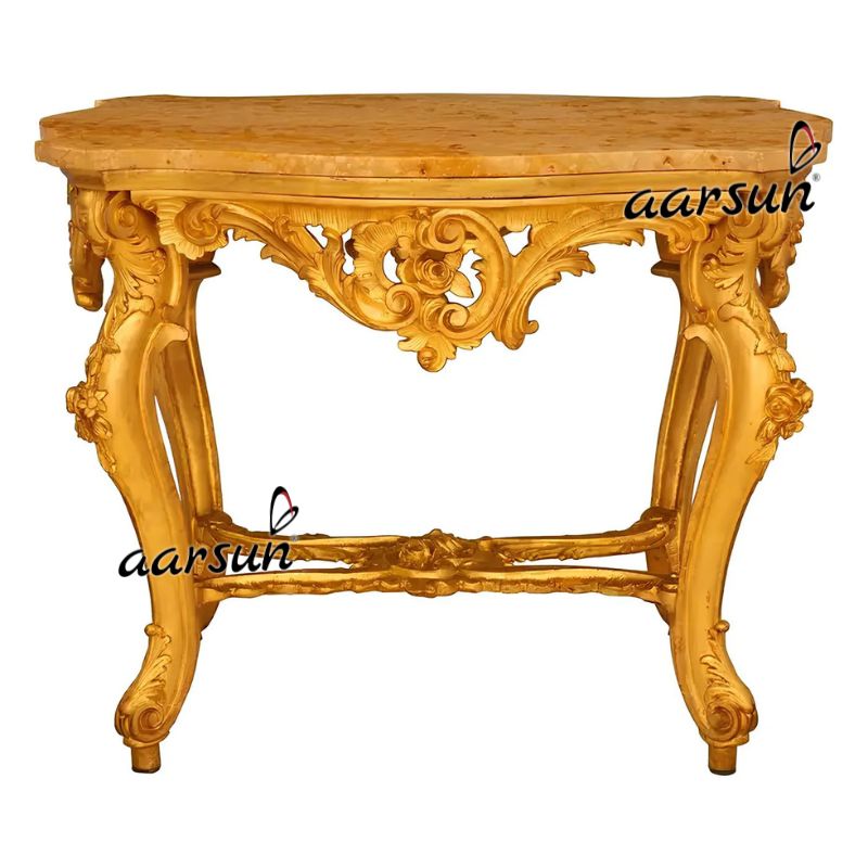 Reclaimed Pine Wood Console Table Design