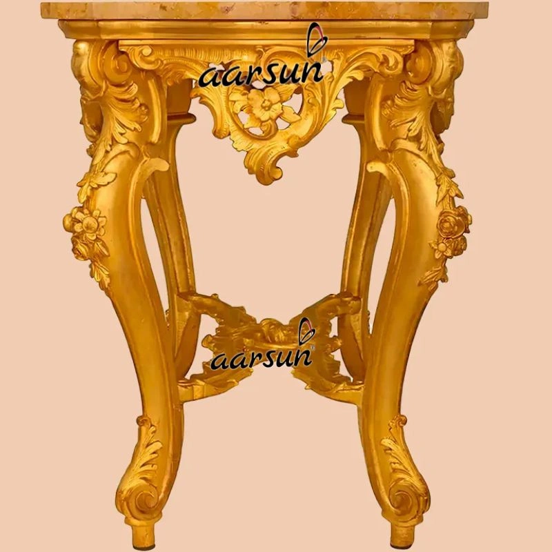 Reclaimed Pine Wood Console Table Design