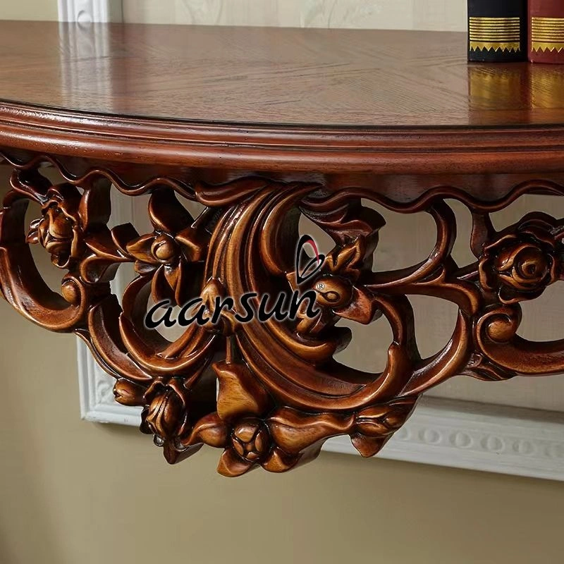 Black Solid Wood Walnut Console Table Design