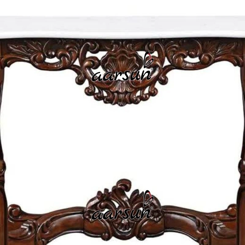 Curved Modern Acacia Console Table Design