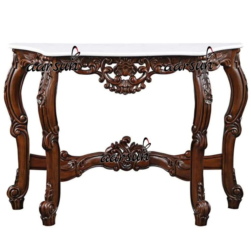 Curved Modern Acacia Console Table Design