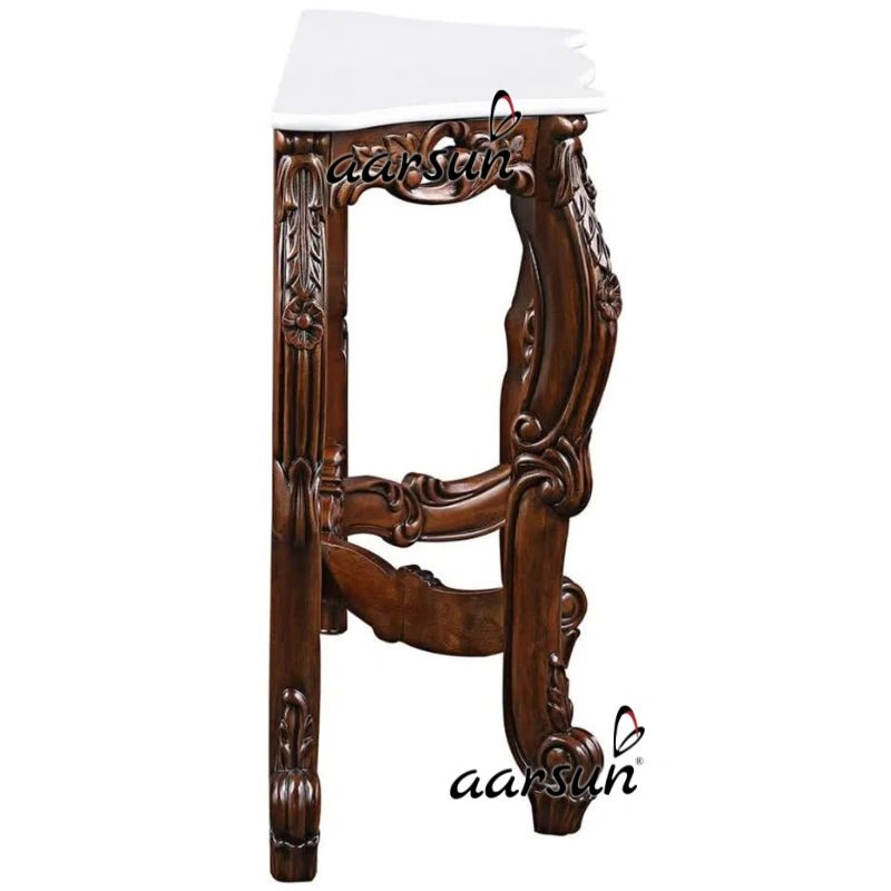 Curved Modern Acacia Console Table Design