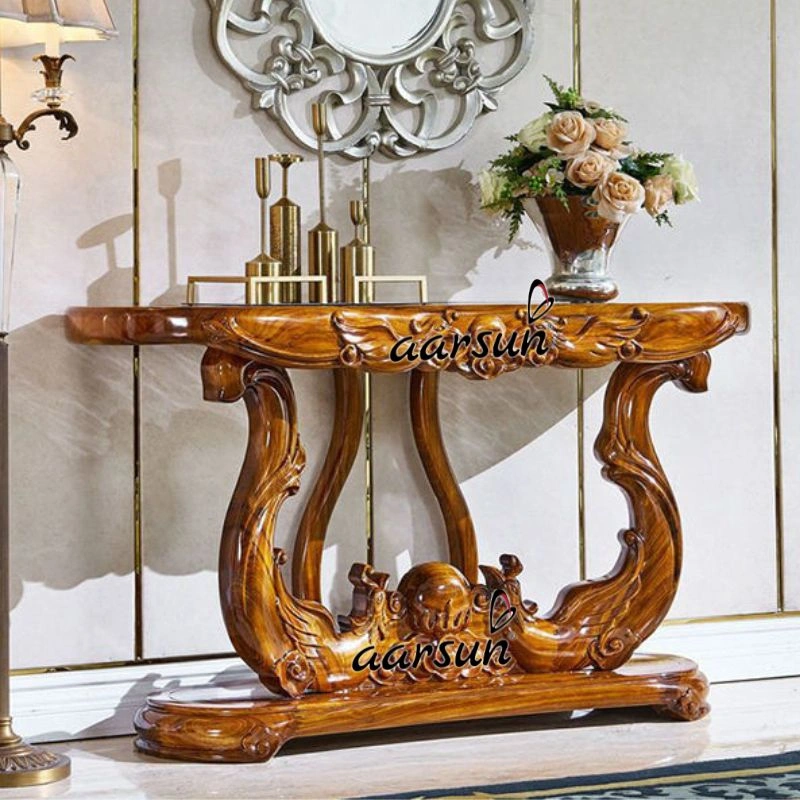 Premium Carved Entryway Console Table Design